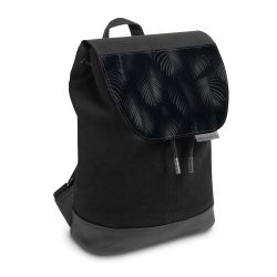 Backpack with flap small Black