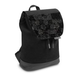 Backpack with flap small Black