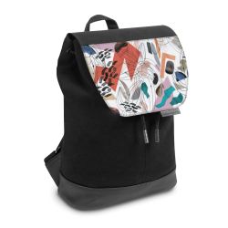 Backpack with flap small Black