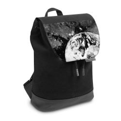 Backpack with flap small Black