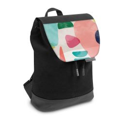 Backpack with flap small Black