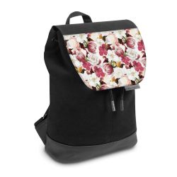 Backpack with flap small Black