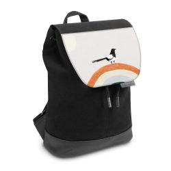 Backpack with flap small Black