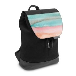 Backpack with flap small Black