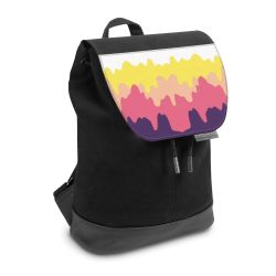 Backpack with flap small Black