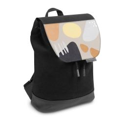 Backpack with flap small Black