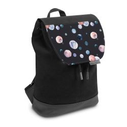 Backpack with flap small Black