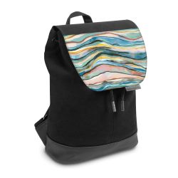 Backpack with flap small Black