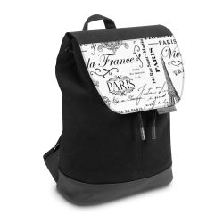 Backpack with flap small Black