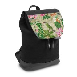 Backpack with flap small Black