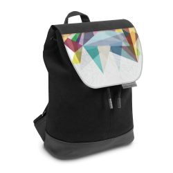 Backpack with flap small Black