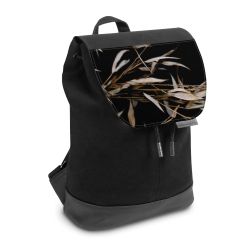 Backpack with flap small Black