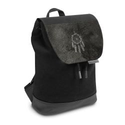 Backpack with flap small Black