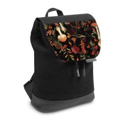 Backpack with flap small Black