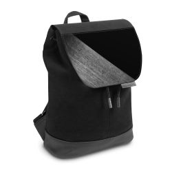 Backpack with flap small Black