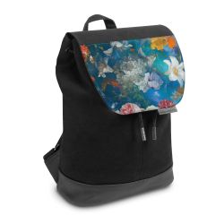 Backpack with flap small Black