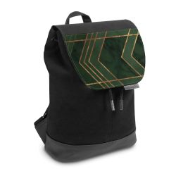 Backpack with flap small Black