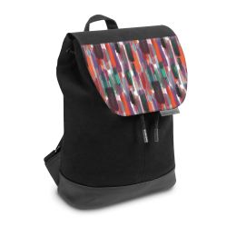 Backpack with flap small Black