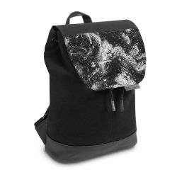 Backpack with flap small Black