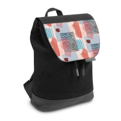 Backpack with flap small Black