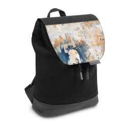 Backpack with flap small Black