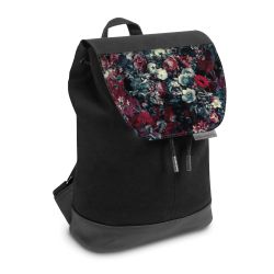 Backpack with flap small Black