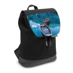 Backpack with flap small Black