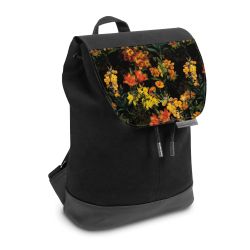 Backpack with flap small Black