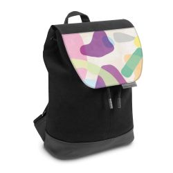 Backpack with flap small Black