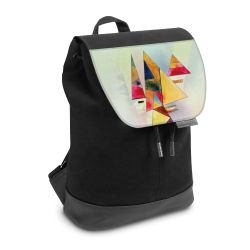 Backpack with flap small Black