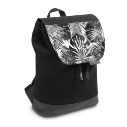 Backpack with flap small Black