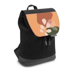 Backpack with flap small Black