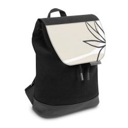 Backpack with flap small Black