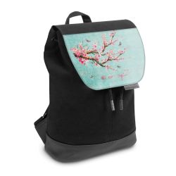 Backpack with flap small Black