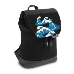 Backpack with flap small Black