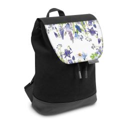 Backpack with flap small Black