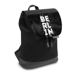 Backpack with flap small Black