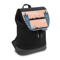 Backpack with flap small Black