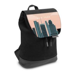 Backpack with flap small Black