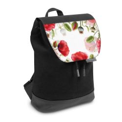 Backpack with flap small Black