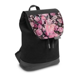 Backpack with flap small Black