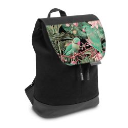 Backpack with flap small Black