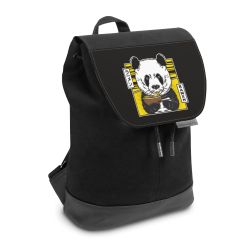 Backpack with flap small Black