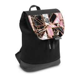 Backpack with flap small Black