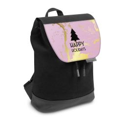 Backpack with flap small Black