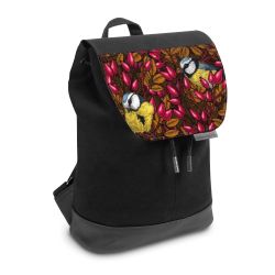 Backpack with flap small Black