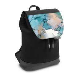 Backpack with flap small Black