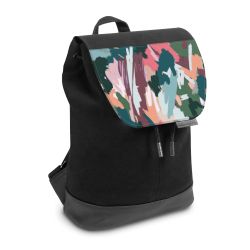 Backpack with flap small Black