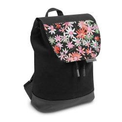 Backpack with flap small Black