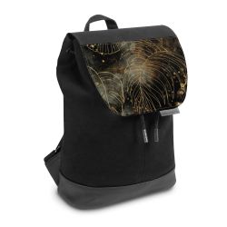 Backpack with flap small Black